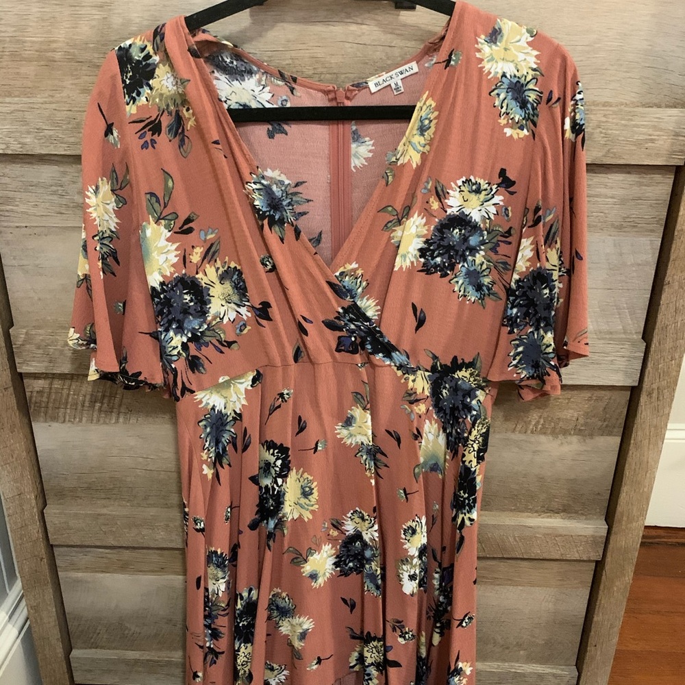 Dusty rose floral dress